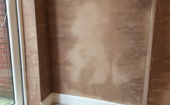 Walls re plastered and