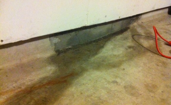 Garage foundation leaks water