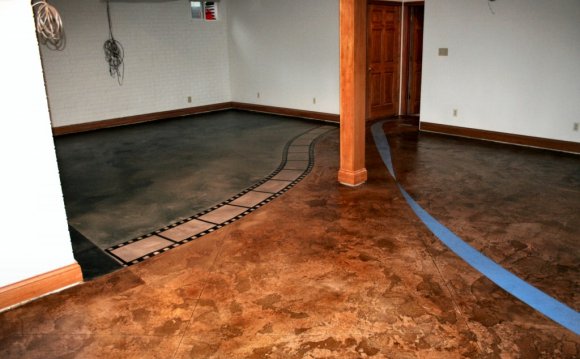 Cement basement floor