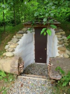 complete earthbag root cellar