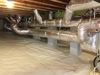 crawl space encapsulated beautiful duct system ground source geothermal heat pump nashville 440