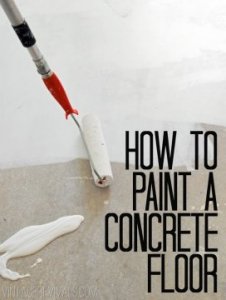 How To Paint Concrete Floors Tutorial @ Vintage Revivals