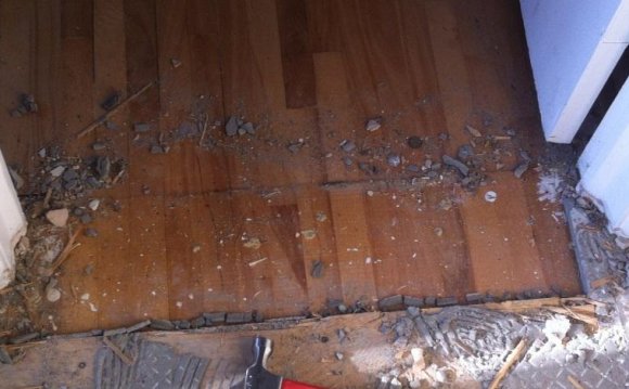 Holes in hardwood floors