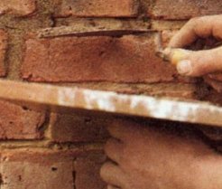Repointing brickwork