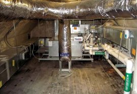 The system’s air handler and trunk lines are easily installed in extra attic space.