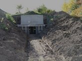 Building a root cellar into a hill