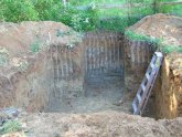 Building a root cellar on flat ground