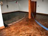 Cement basement floor