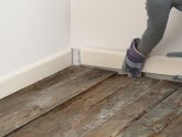 Laying a concrete floor with membrane